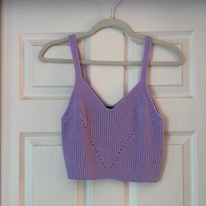 Vero Moda Purple Knit Women's Crop Tank